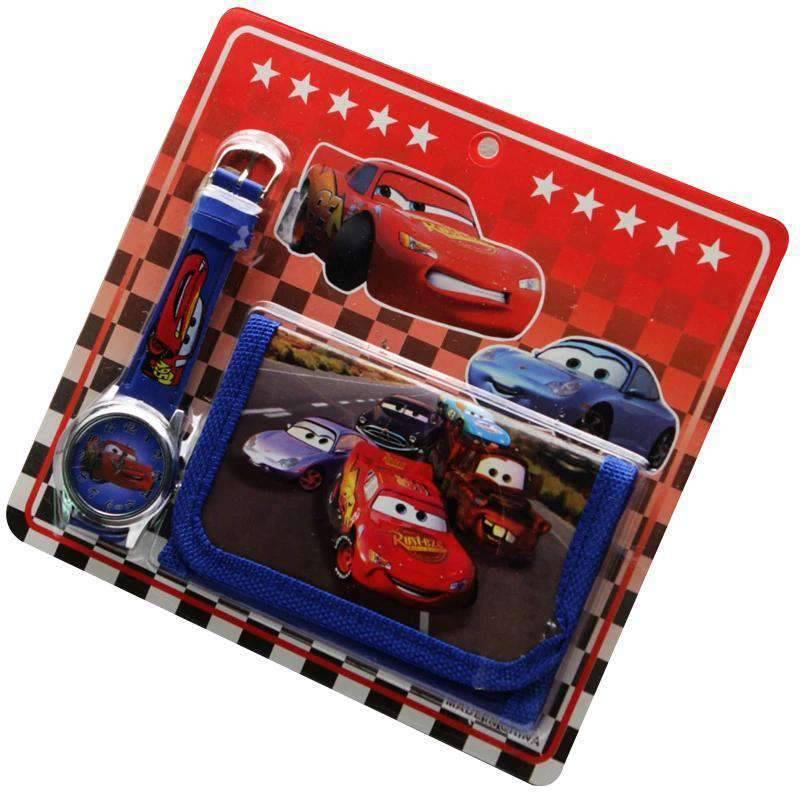 Cartoon Car Story Wallet Quartz Leather Children's Watch Set Children's Watches Li You 's Store