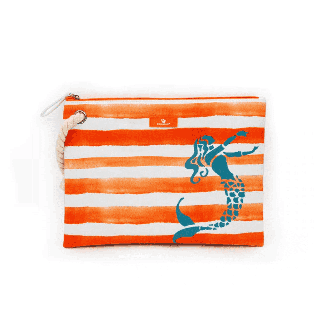Cartoon Printing Wet Bikini Stripe Clutch Bag for Women Clutches BONAMIE Official Store Mermaid