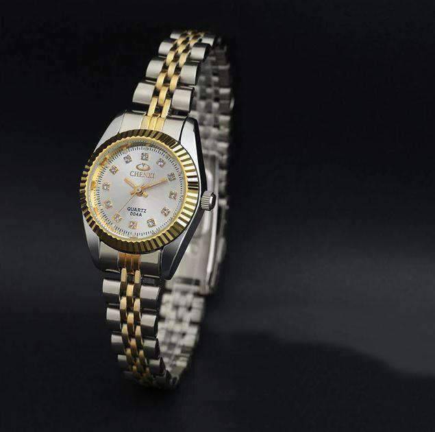 Casual Fashion Waterproof Leather Band Lover Watch Lover's Watches CHENXI Official Store Women White Dial