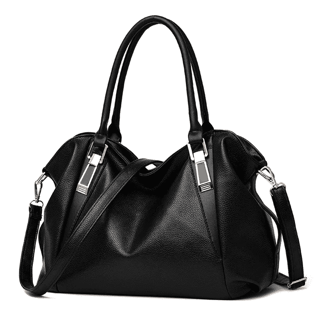 Casual Fashioned Portable Leather Shoulder Bag for Women Shoulder Bags FH HERALD FASHION Official Store Black 32x27x10cm