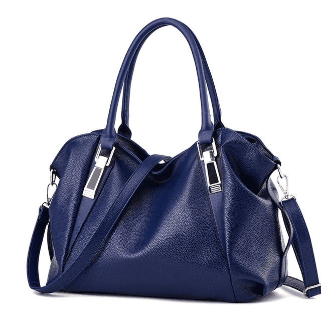 Casual Fashioned Portable Leather Shoulder Bag for Women Shoulder Bags FH HERALD FASHION Official Store Blue 32x27x10cm