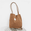 Casual Folding Reusable Cotton Shoulder Bag for Women Shoulder Bags Mary's Purse Store Dark Khaki