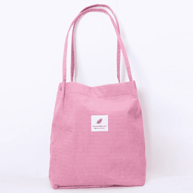 Casual Folding Reusable Cotton Shoulder Bag for Women Shoulder Bags Mary's Purse Store Pink