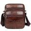 Casual Genuine Cow Leather Shoulder Crossbody Bag for Men Crossbody Bags Qibolu Official Store A Brown