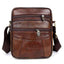 Casual Genuine Cow Leather Shoulder Crossbody Bag for Men Crossbody Bags Qibolu Official Store B Brown