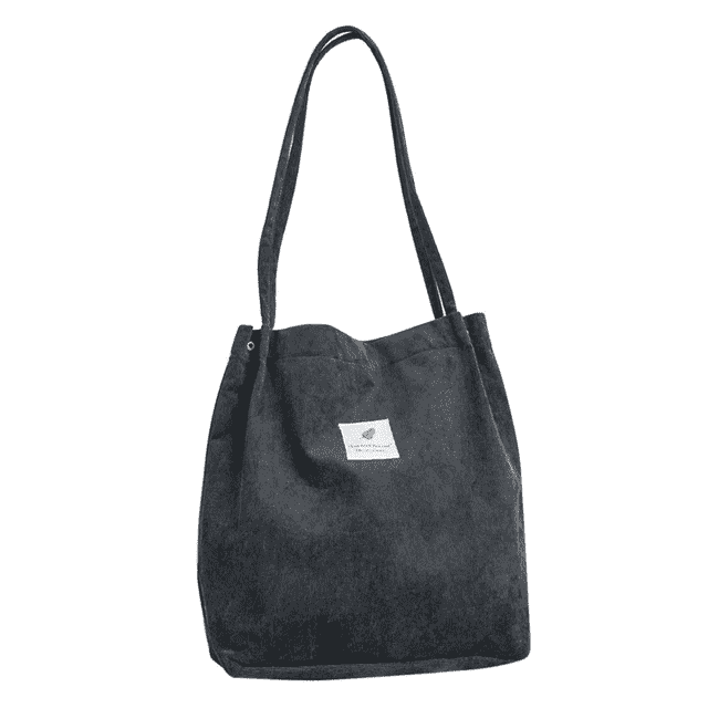 Casual High Capacity Foldable Canvas Shoulder Bag for Women Shoulder Bags Shop2805127 Store Black