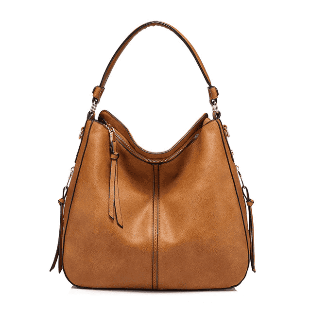 Casual High Quality Leather Solid Shoulder Bag for Women Shoulder Bags Realer Store black (30cm<Max Length<50cm)