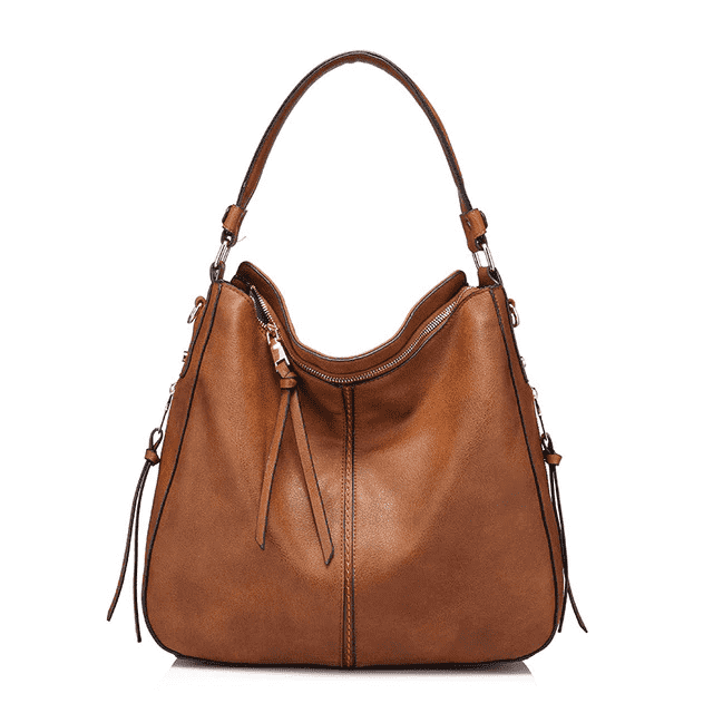 Casual High Quality Leather Solid Shoulder Bag for Women Shoulder Bags Realer Store burgundy (30cm<Max Length<50cm)