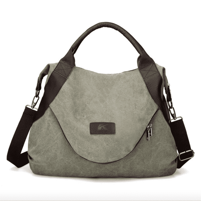 Casual Large Capacity Leather Shoulder Bag for Women Shoulder Bags KVKY Factory Store army green-large