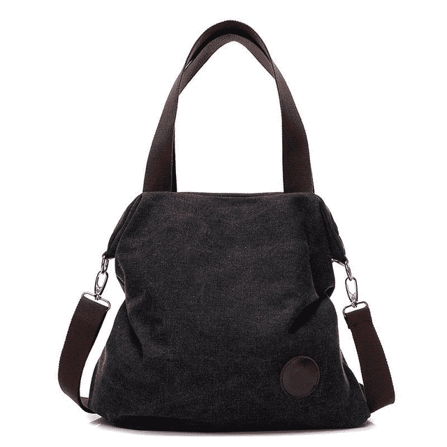 Casual Large Capacity Leather Shoulder Bag for Women Shoulder Bags KVKY Factory Store Black-small