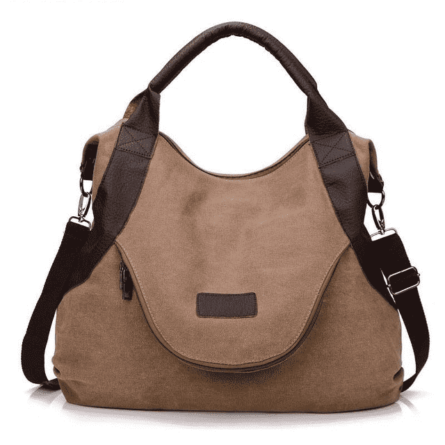 Casual Large Capacity Leather Shoulder Bag for Women Shoulder Bags KVKY Factory Store Coffee-large