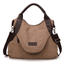 Casual Large Capacity Leather Shoulder Bag for Women Shoulder Bags KVKY Factory Store Coffee-large