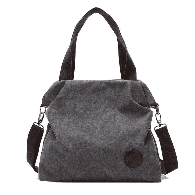 Casual Large Capacity Leather Shoulder Bag for Women Shoulder Bags KVKY Factory Store Gray-small