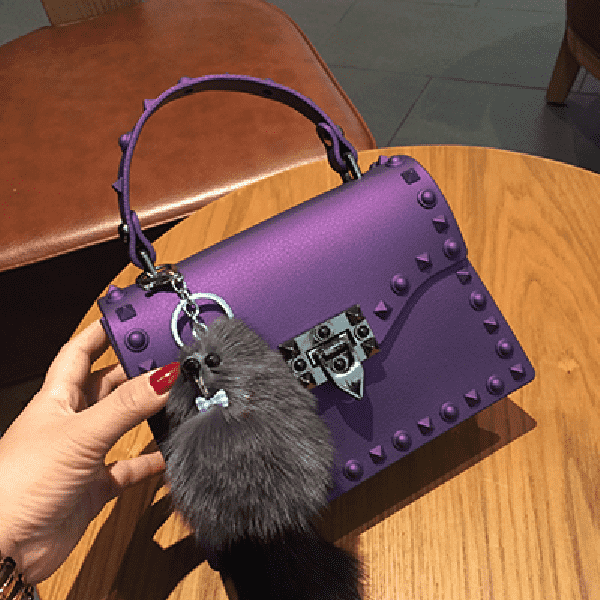 Casual Luxury Leather Jelly Bag Shoulder Bag for Women Shoulder Bags Trends Bags Store Big Purple