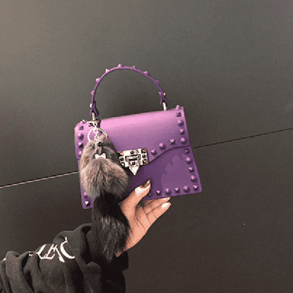 Casual Luxury Leather Jelly Bag Shoulder Bag for Women Shoulder Bags Trends Bags Store Small Purple