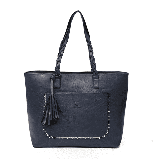 Casual Tote High Quality Leather Shoulder Bag for Women Shoulder Bags LANYIBAIGE Women's Bag Store BLUE (30cm<Max Length<50cm)