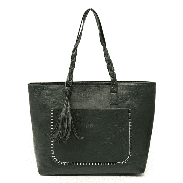 Casual Tote High Quality Leather Shoulder Bag for Women Shoulder Bags LANYIBAIGE Women's Bag Store GREEN (30cm<Max Length<50cm)