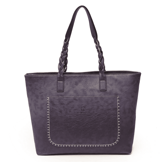 Casual Tote High Quality Leather Shoulder Bag for Women Shoulder Bags LANYIBAIGE Women's Bag Store PURPLE (30cm<Max Length<50cm)