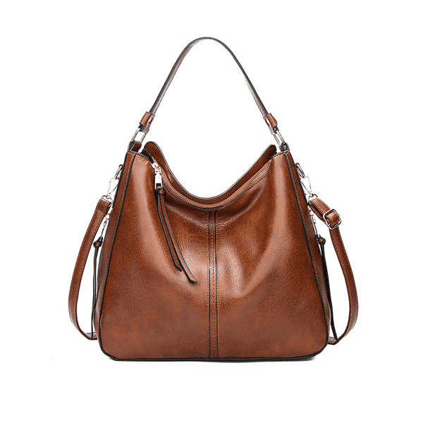 Casual Vintage Fashioned Leather Shoulder Bag for Women Shoulder Bags LANYIBAIGE Women's Bag Store Brown (20cm<Max Length<30cm)