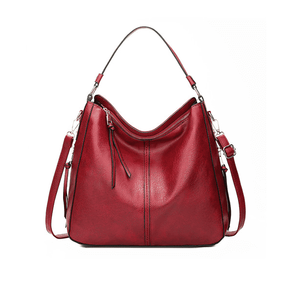 Casual Vintage Fashioned Leather Shoulder Bag for Women Shoulder Bags LANYIBAIGE Women's Bag Store Red (20cm<Max Length<30cm)