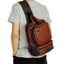 Casual Vintage Leather Chest/Shoulder Soft Crossbody Bag for Men and Women Crossbody Bags zebella Official Store
