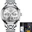 Chronograph Full Steel Water Resistant Men's Quartz Watch Quartz Watches LIGE Official Store