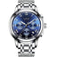Chronograph Full Steel Water Resistant Men's Quartz Watch Quartz Watches LIGE Official Store