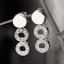 Circle Design Long Pendant Crystal Bridal Jewelry Set For Women Bridal Jewelry Sets Byoung girl Store