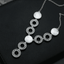 Circle Design Long Pendant Crystal Bridal Jewelry Set For Women Bridal Jewelry Sets Byoung girl Store