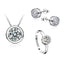 Clear Zircon Cube and 925 Silver Bridal Jewelry Sets For Women Bridal Jewelry Sets PATICO Official Store Size 5.5