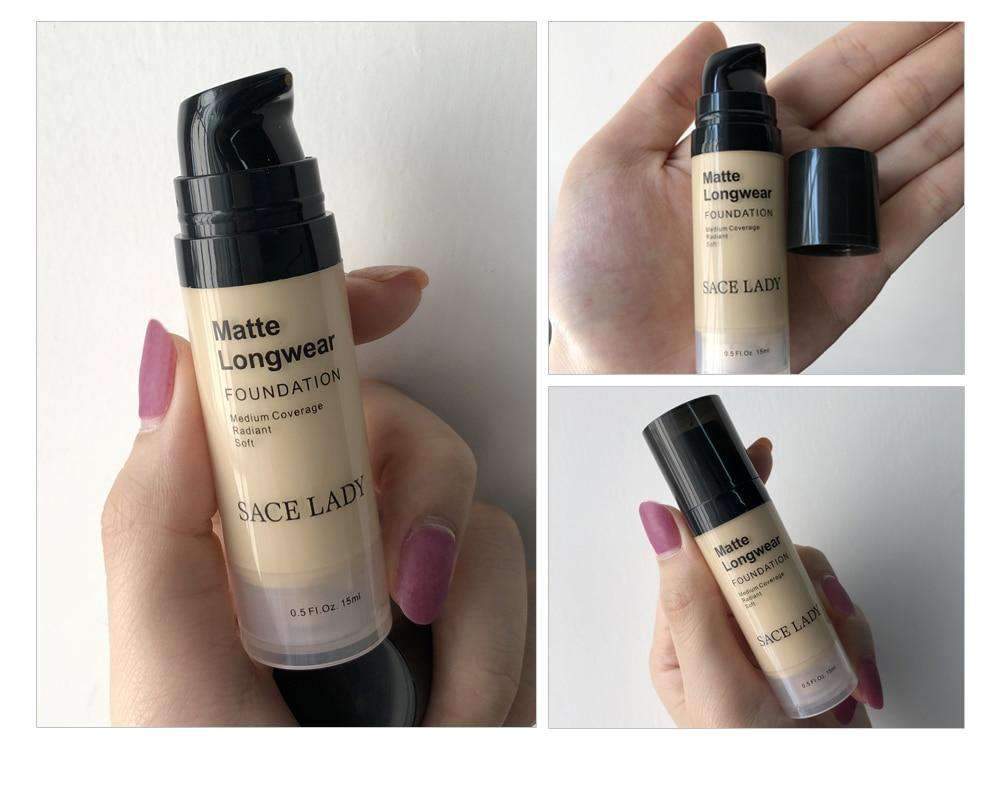 Concealer Waterproof Liquid Matte Face Foundation Cream Face Foundation SACE LADY Official Store