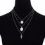 Cross Virgin Mary Multilayer Necklace Pendant Necklaces IngeSight.Z Official Store