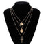 Cross Virgin Mary Multilayer Necklace Pendant Necklaces IngeSight.Z Official Store Golden Color