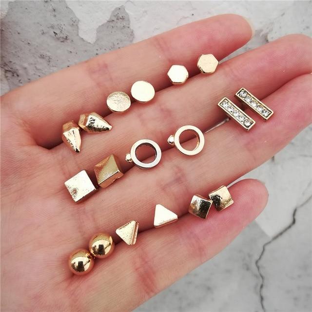 Crystal Beads Stud Earrings Set Stud Earrings 17Mile Store EJME34151