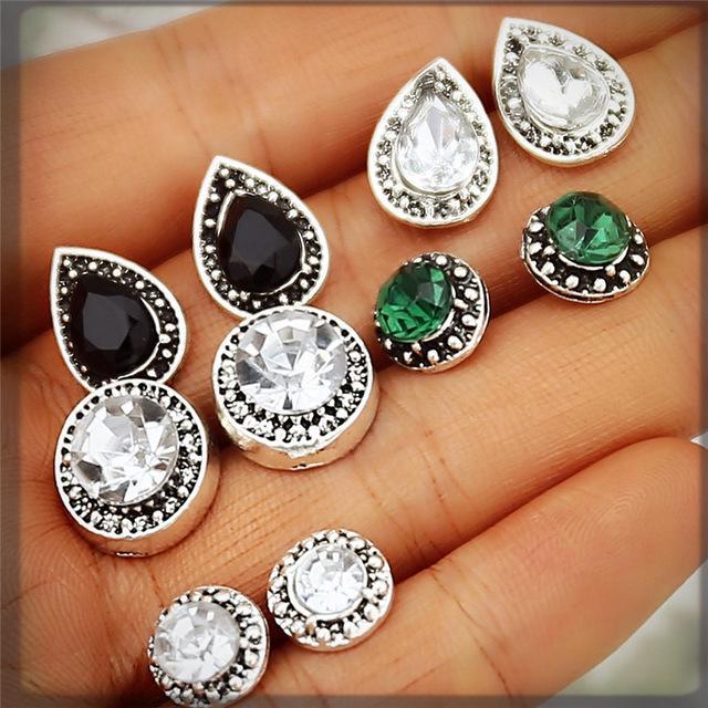 Crystal Beads Stud Earrings Set Stud Earrings 17Mile Store FME183