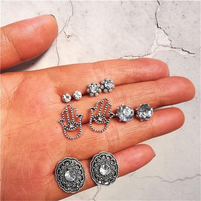 Crystal Beads Stud Earrings Set Stud Earrings 17Mile Store FME235