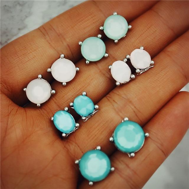 Crystal Beads Stud Earrings Set Stud Earrings 17Mile Store FME692A1