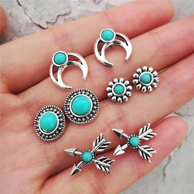 Crystal Beads Stud Earrings Set Stud Earrings 17Mile Store FME692A5