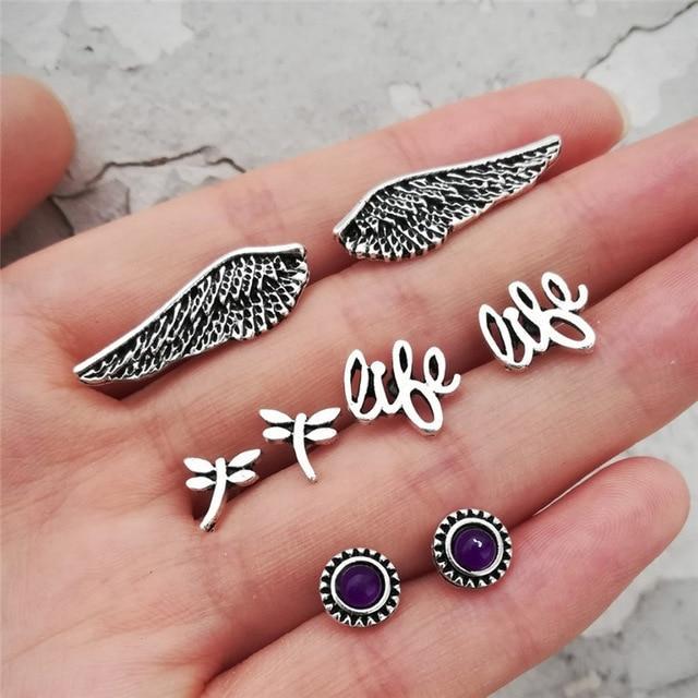Crystal Beads Stud Earrings Set Stud Earrings 17Mile Store FME692A6