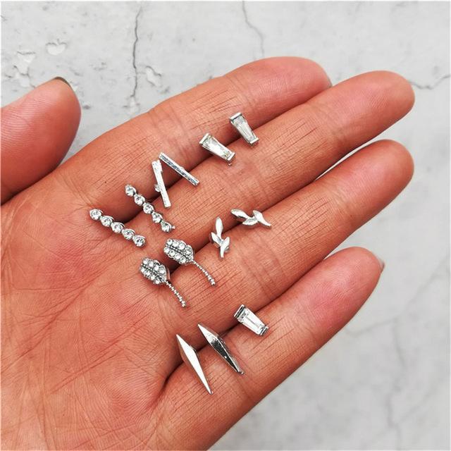 Crystal Beads Stud Earrings Set Stud Earrings 17Mile Store FME900A125