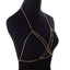 Crystal Bra Body Necklace Chain Necklaces Stone Fans Manufacturer Store Gold-color