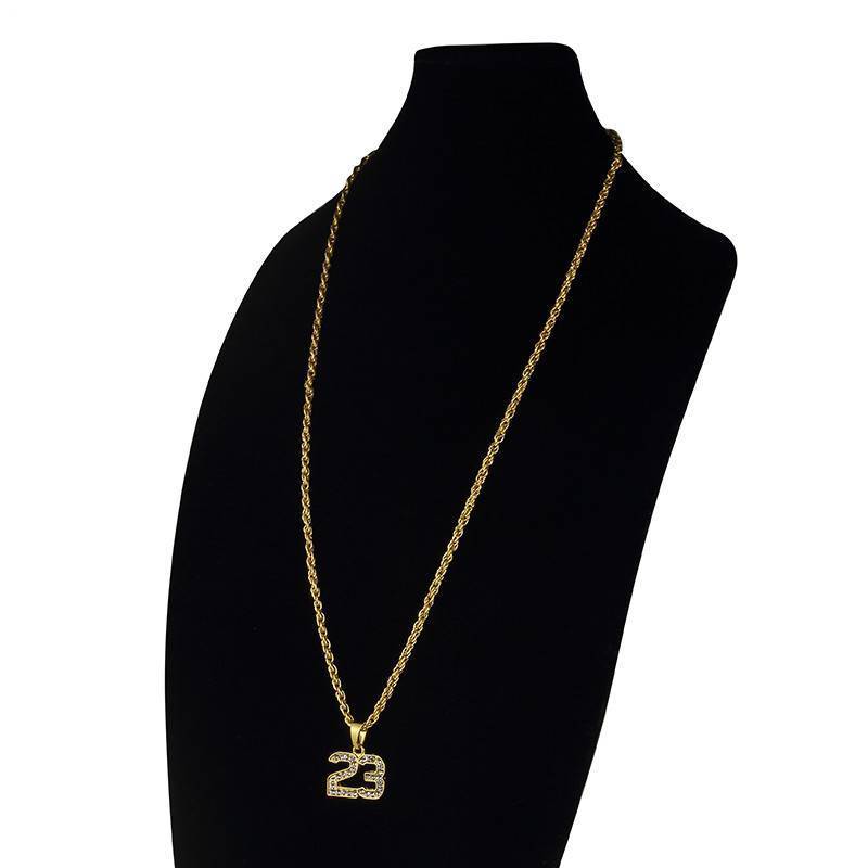 Crystal Gold Number 23 Necklaces Pendant Necklaces Shop3188015 Store