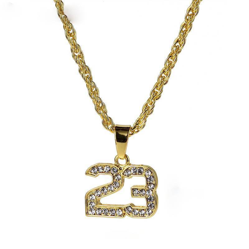 Crystal Gold Number 23 Necklaces Pendant Necklaces Shop3188015 Store