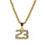 Crystal Gold Number 23 Necklaces Pendant Necklaces Shop3188015 Store