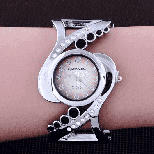 Crystal Luxury Rhinestone Fashion Bangle Women’s Bracelet Watch Women's Watches Love watch. Store Black