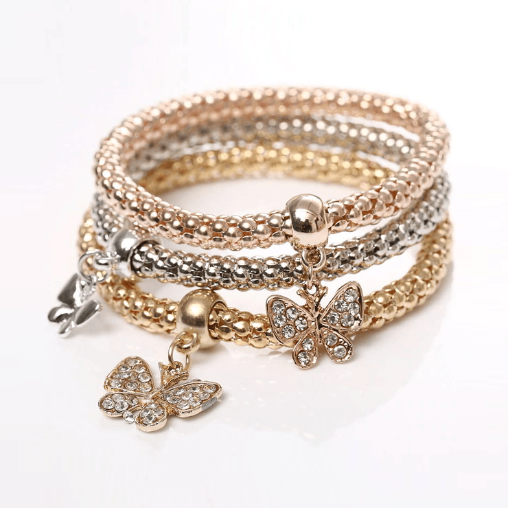 Crystal Owl Heart Rhinestone Charm Bracelet for Women Strand Bracelets ZOSHI Official Store Butterfly