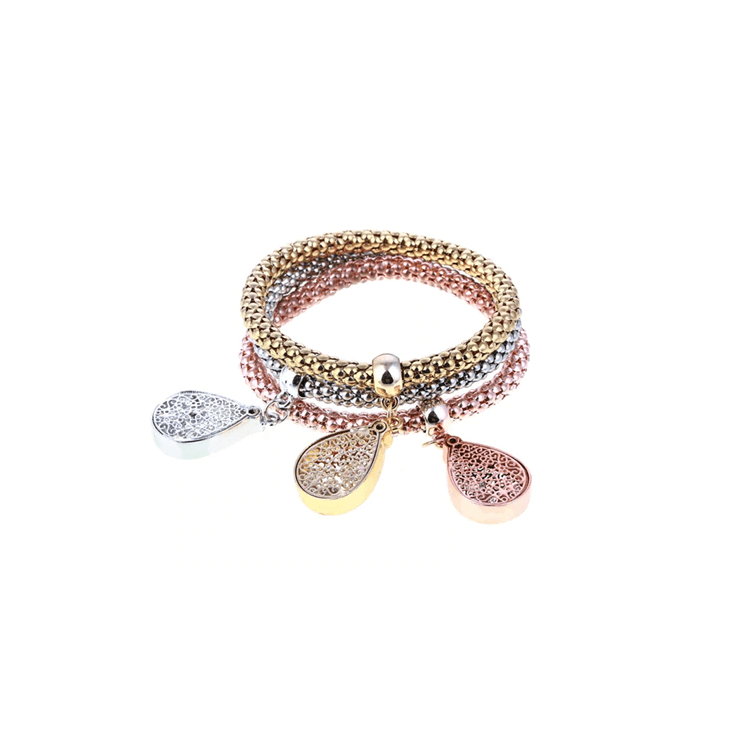 Crystal Owl Heart Rhinestone Charm Bracelet for Women Strand Bracelets ZOSHI Official Store Leaf