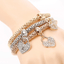 Crystal Owl Heart Rhinestone Charm Bracelet for Women Strand Bracelets ZOSHI Official Store Love Lock