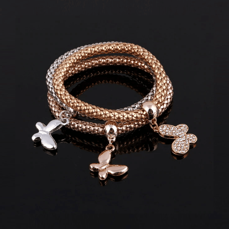 Crystal Owl Heart Rhinestone Charm Bracelet for Women Strand Bracelets ZOSHI Official Store Tiny butterfly