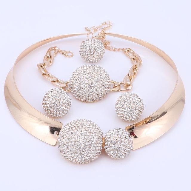 Crystal Pendant Party Jewelry Sets Bridal Jewelry Sets Carol Jewelry Gold